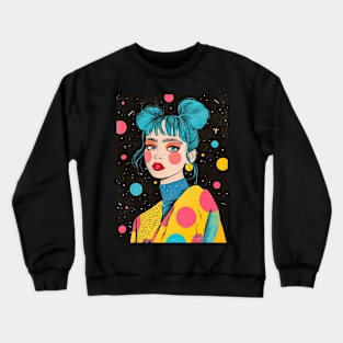 A vibrant pop art illustration Crewneck Sweatshirt
